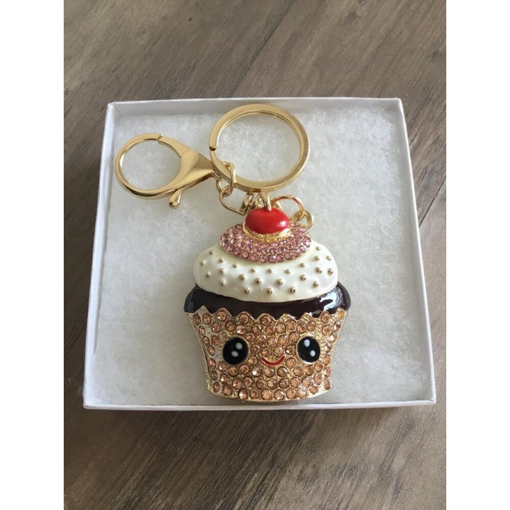 Bag Charm Key Ring Hot Fudge Sundae with a Cherry on Top